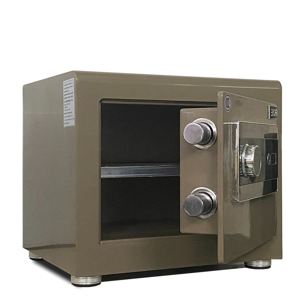 Két sắt BOFA BF-30ZY với cửa mở hé và hệ chốt bên cánh