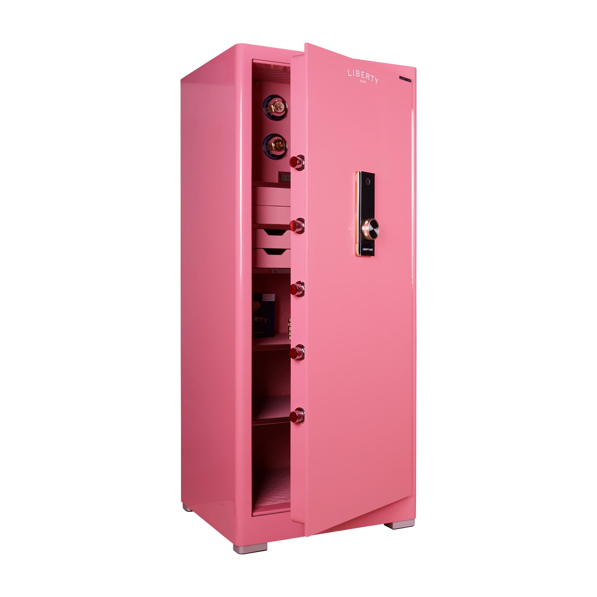 KÉT SẮT ĐỒNG HỒ CAO CẤP LIBERTY LB1500 PRO 8 WATCH WINDER VALIS - Nỉ Hồng , Nỉ Xám , Nỉ Vàng