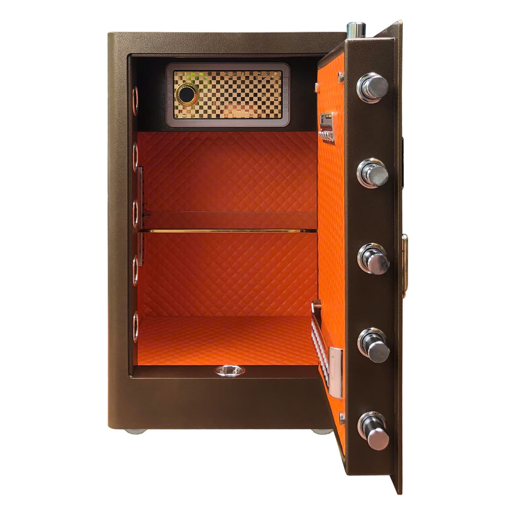 Két sắt BOFA ZB-70DJ màu nâu cà phê mở cửa để quan sát khoang bên trong