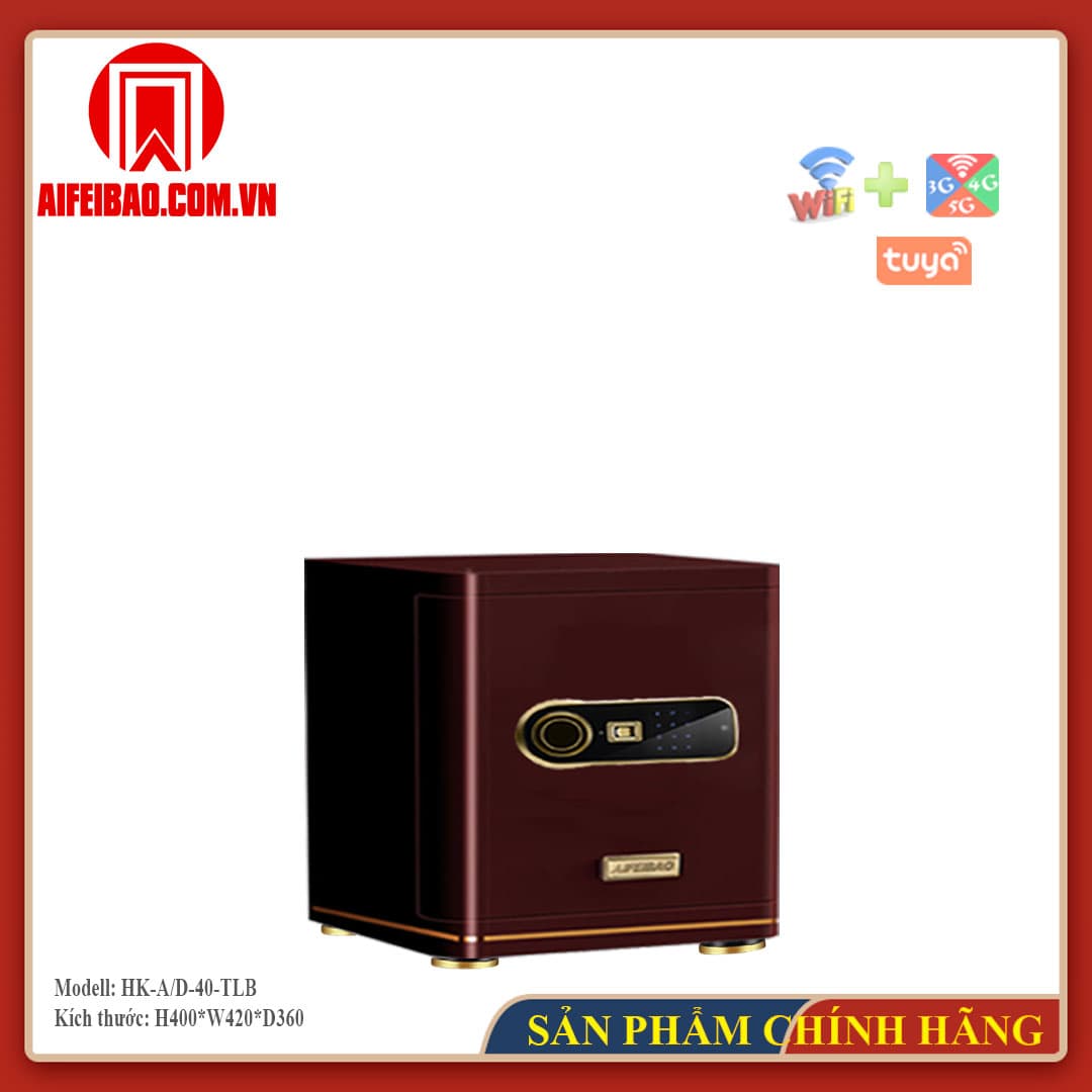 Góc trước két Aifeibao HK-A1/D-40-TLB màu đỏ rượu vang