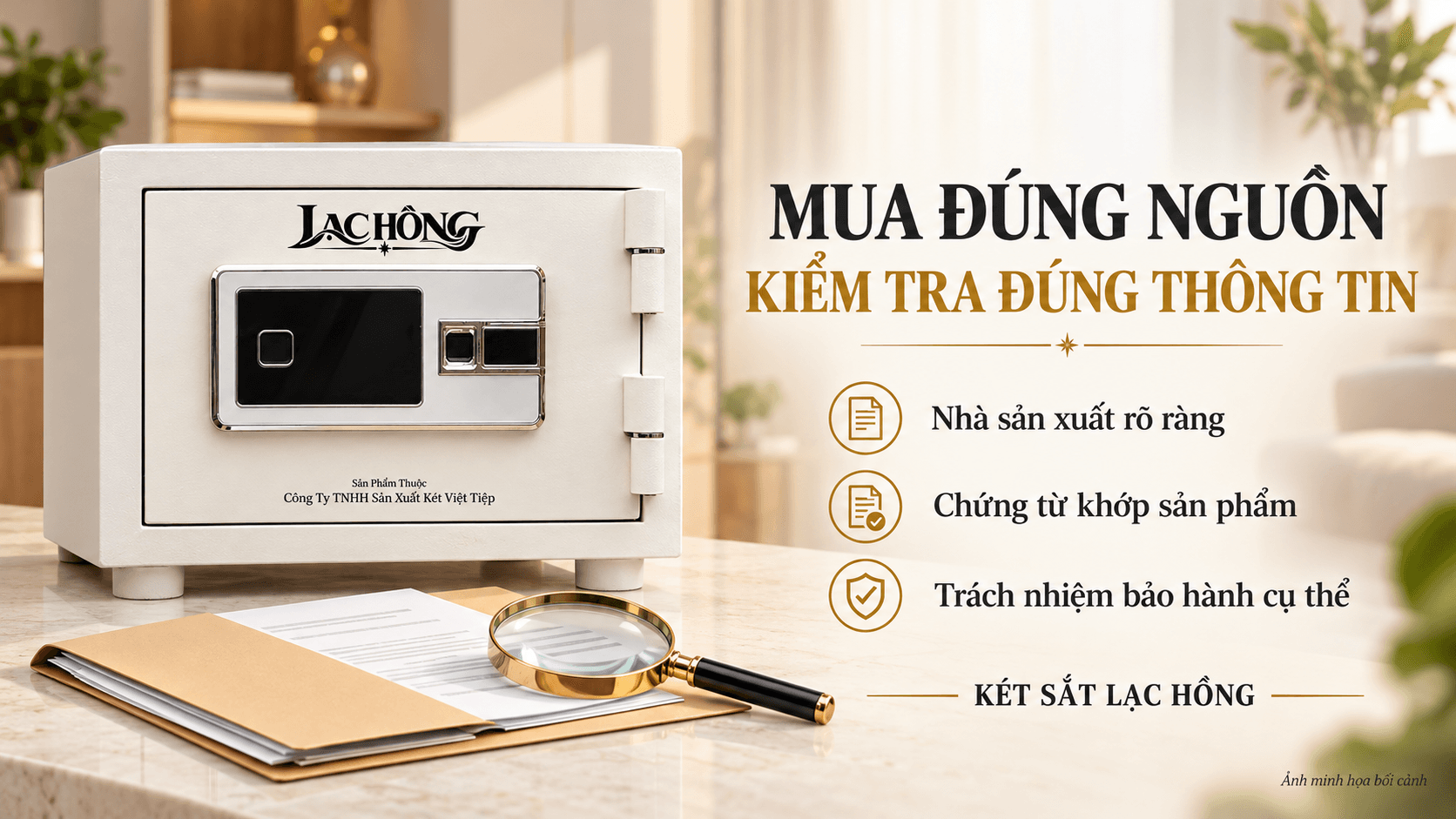Két Sắt Lạc Hồng - nhận diện thương hiệu và thông tin nhà sản xuất