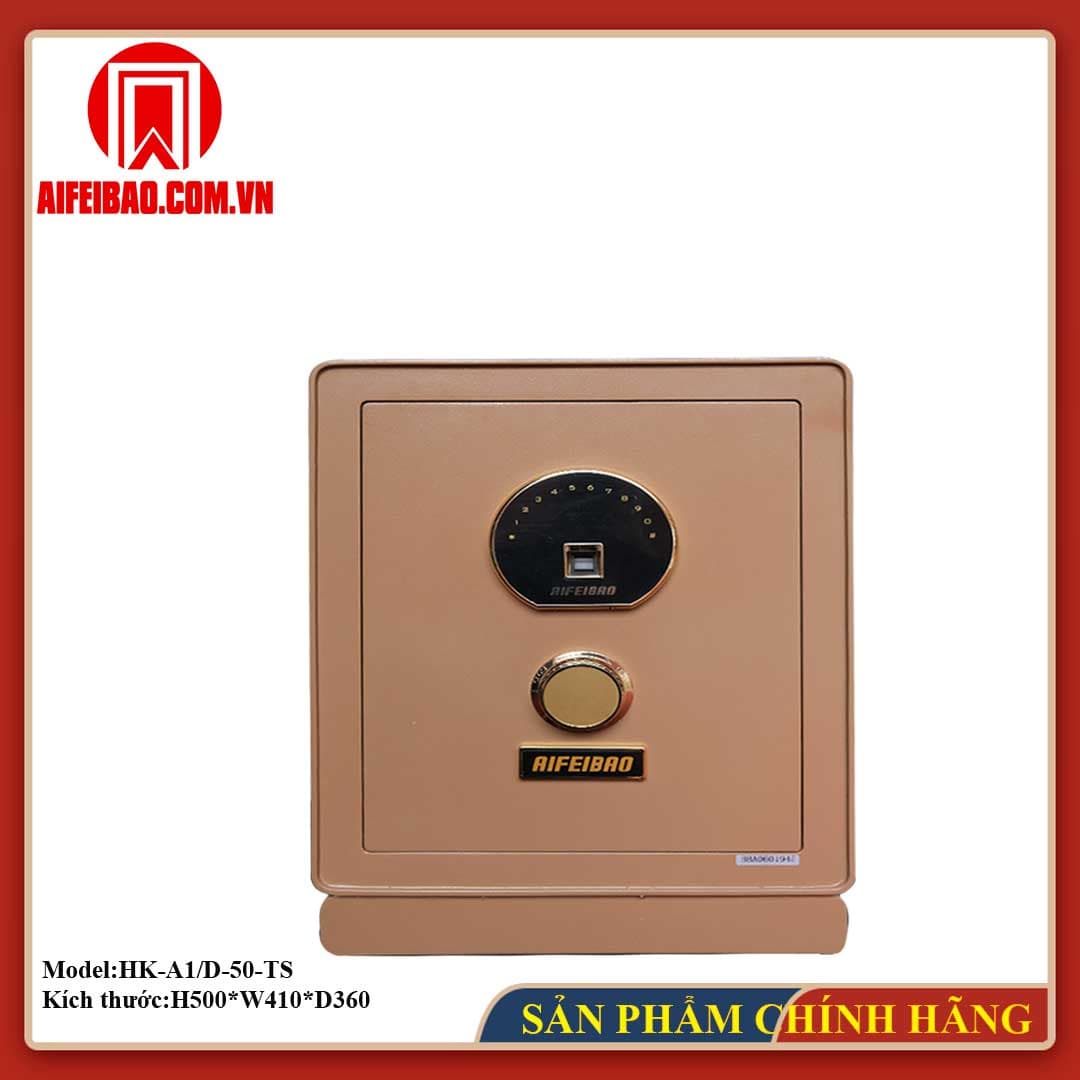 Mặt trước két sắt Aifeibao HK-A1/D-50-TS màu nâu