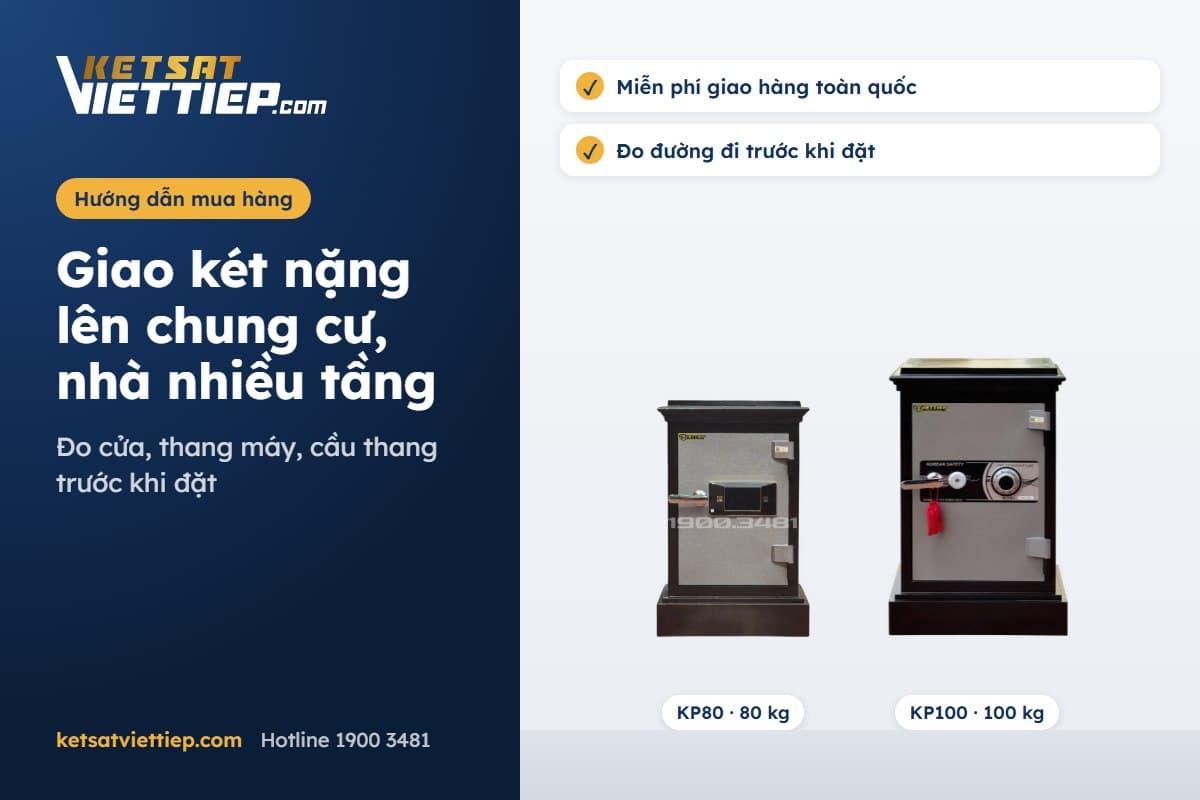 Két sắt KP80 và KP100, miễn phí giao hàng toàn quốc, đo đường đi trước khi đặt