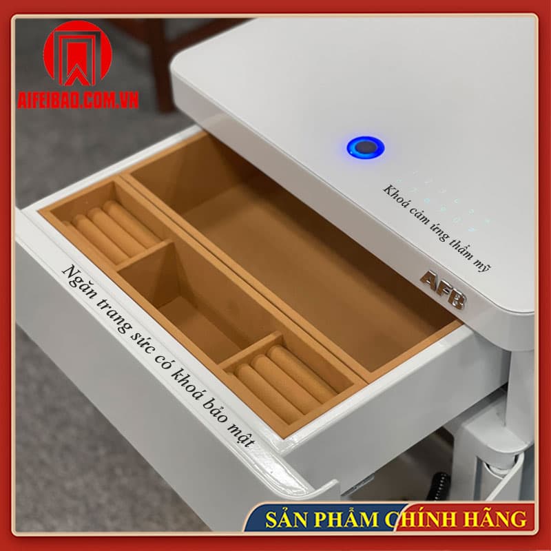 Khay trang sức chia ô và vùng điều khiển trên Aifeibao HK-55-CTG
