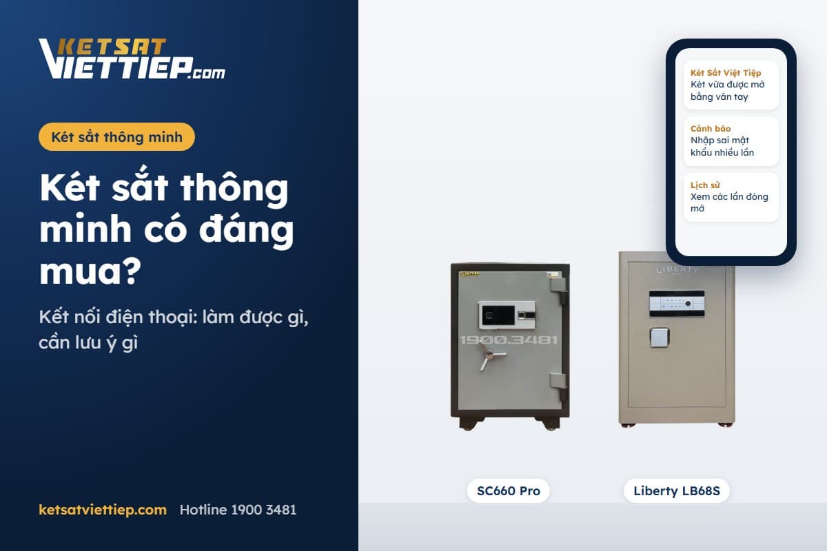 Két sắt thông minh SC660 Pro, Liberty LB68S và thông báo trên điện thoại