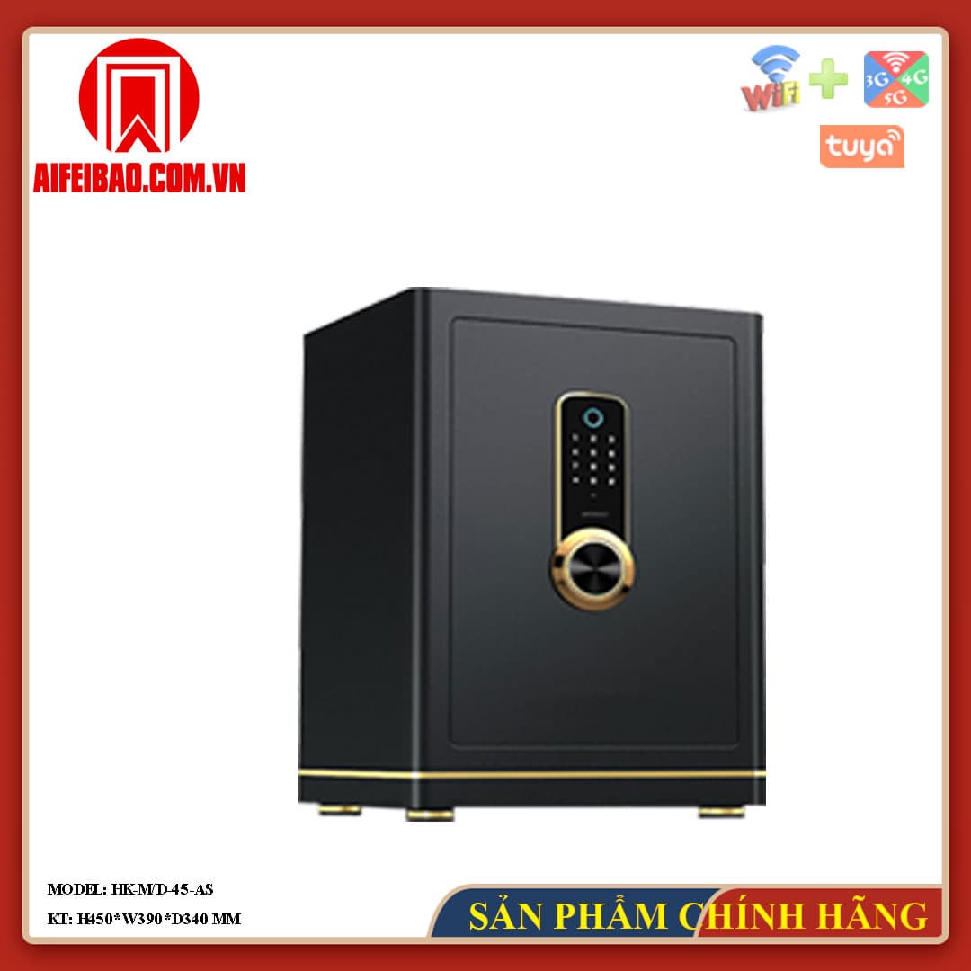 Góc trước két Aifeibao HK-M/D-45-AS màu đen
