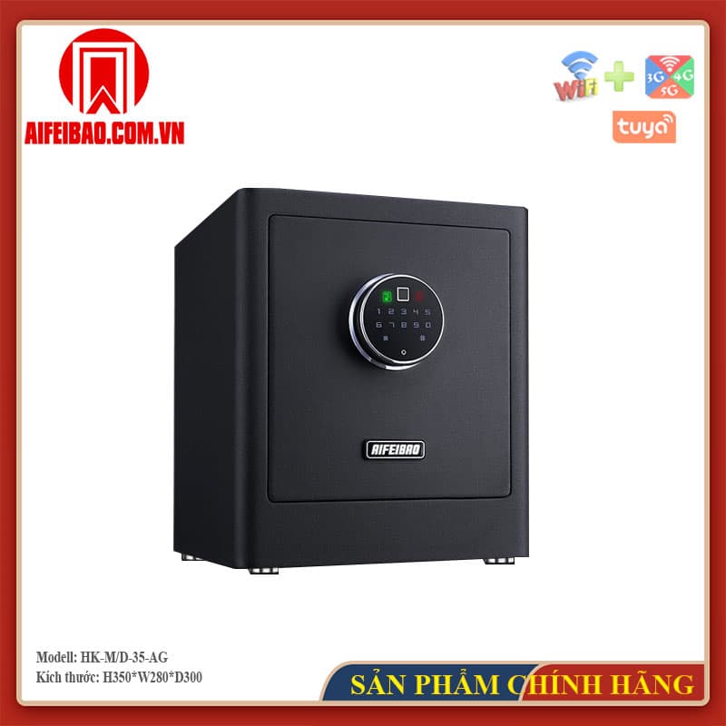 Góc trước két Aifeibao HK-M/D-35-AG màu đen