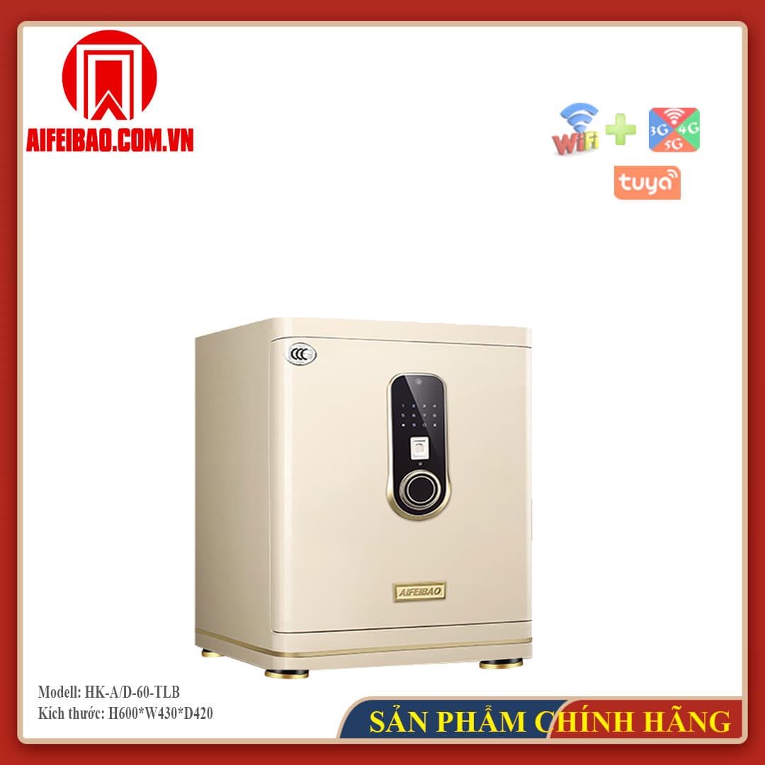 Góc trước két Aifeibao HK-A1/D-60-TLB màu trắng ngà