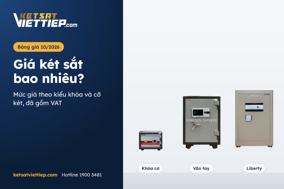 Két sắt khóa cơ, két vân tay và két Liberty