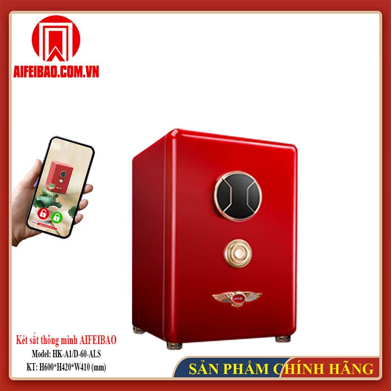Góc trước két Aifeibao HK-A1/D-60-ALS màu đỏ