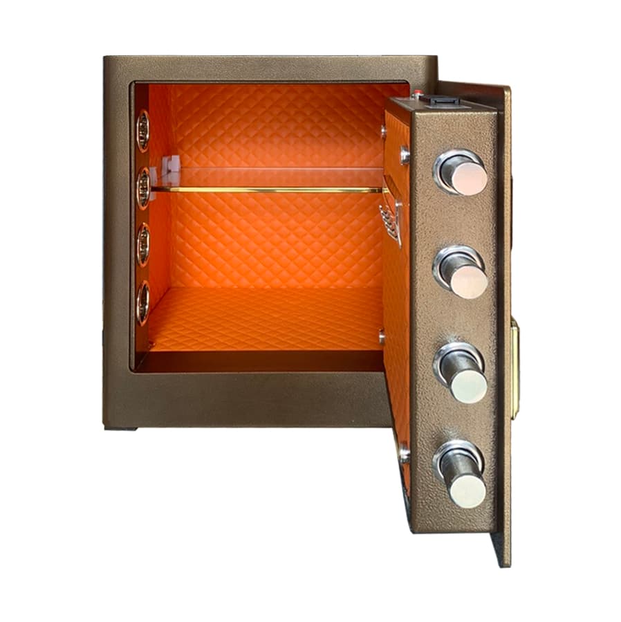 Két sắt BOFA ZB-45DJ màu nâu cà phê mở cửa để quan sát khoang bên trong