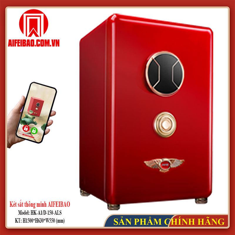 Góc trước két Aifeibao HK-A1/D-150-ALS màu đỏ