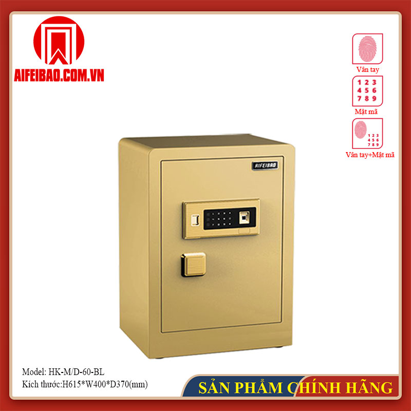 Góc trước két Aifeibao HK-M/D-60-BL màu vàng