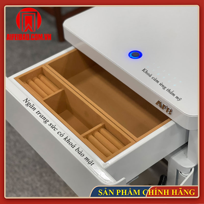 Khay trang sức chia ô và vùng điều khiển trên Aifeibao HK-55-CTG