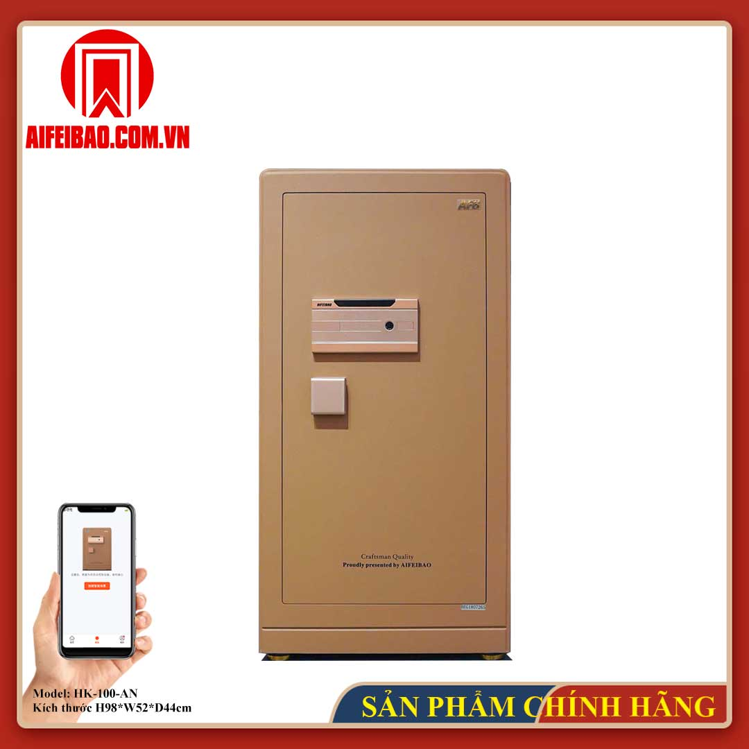 Mặt trước két Aifeibao HK-100-AN màu nâu đồng
