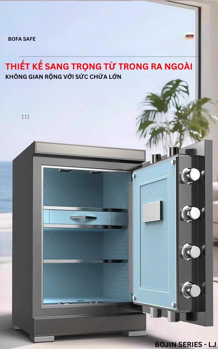 Minh họa khoang mở, tấm ngăn và ngăn kéo của dòng BOJIN từ tài liệu Bofa